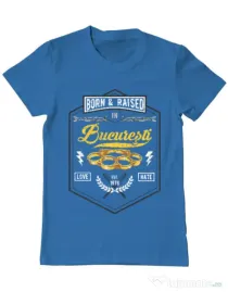 Tricou ADLER barbat Bucuresti Albastru azuriu