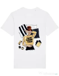 Tricou STANLEY STELLA barbat I am not a morning person Alb
