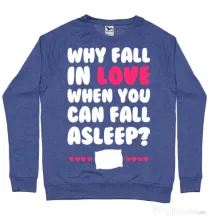 Bluza ADLER barbat Why fall in love Albastru melanj