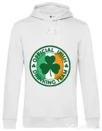 Hoodie barbat cu gluga Irish Drinking Team Alb