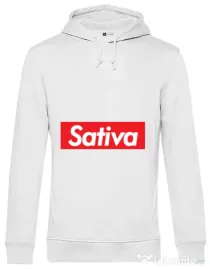 Hoodie barbat cu gluga Sativa Alb