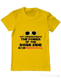 Tricou ADLER barbat The power of the dork side Galben