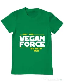 Tricou ADLER barbat Vegan force Verde mediu