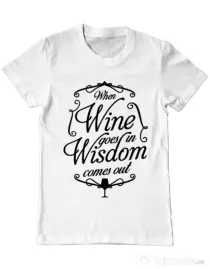 Tricou ADLER barbat Wisdom wine Alb