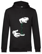 Hoodie barbat cu gluga Magic sparkles Negru