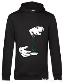 Hoodie barbat cu gluga Magic sparkles Negru