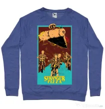 Bluza ADLER barbat Stranger pizza Albastru melanj