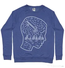 Bluza ADLER barbat Stranger night Albastru melanj