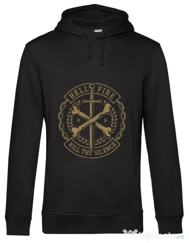 Hoodie barbat cu gluga Cross Bones Negru