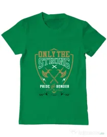 Tricou ADLER barbat Only The Strong Verde mediu