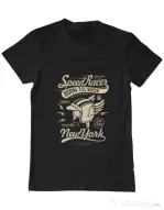 Tricou ADLER barbat Speed Racer Negru