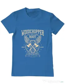 Tricou ADLER barbat Woodchopper Albastru azuriu