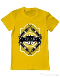 Tricou ADLER barbat The Sinner Galben