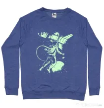 Bluza ADLER barbat Lost In Space Albastru melanj