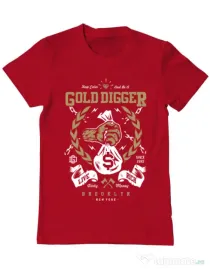 Tricou ADLER barbat Gold Digger Rosu