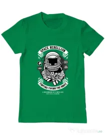Tricou ADLER barbat Space Rebellion Verde mediu