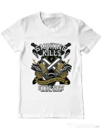 Tricou ADLER barbat Smoking Kills Alb