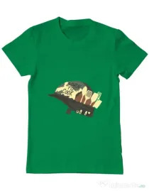 Tricou ADLER barbat Born To Cook Verde mediu