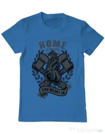 Tricou ADLER barbat Home Is Where Albastru azuriu