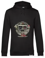 Hoodie barbat cu gluga Let's Play Negru