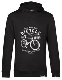 Hoodie barbat cu gluga Bicycle Negru