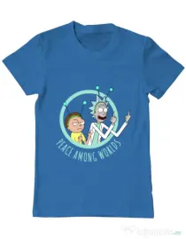 Tricou ADLER barbat Peace among worlds Albastru azuriu