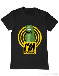 Tricou ADLER barbat I'm pickle Rick! Negru