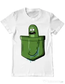 Tricou ADLER barbat Pocket Pickle Alb