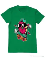 Tricou ADLER barbat Donut skater Verde mediu