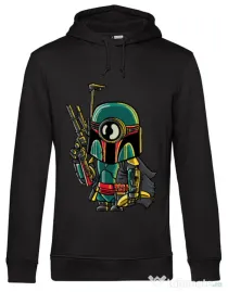 Hoodie barbat cu gluga Minion Boba Fett Negru