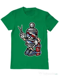 Tricou ADLER barbat Barber Skater Verde mediu