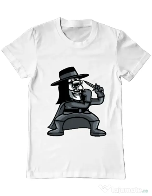 Tricou ADLER barbat Fighting Vendetta Alb