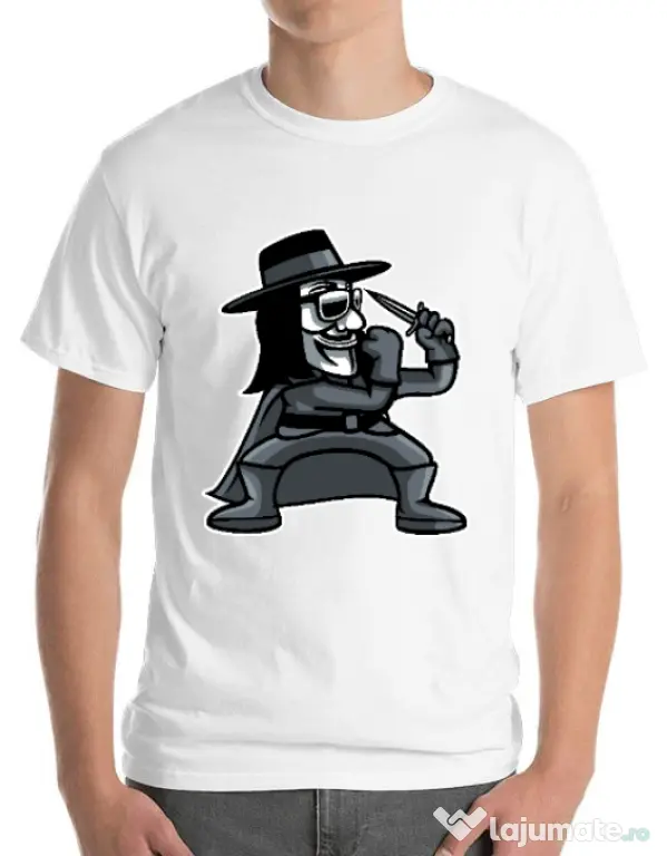 Tricou ADLER barbat Fighting Vendetta Alb
