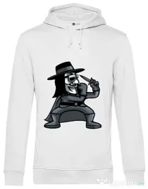 Hoodie barbat cu gluga Fighting Vendetta Alb