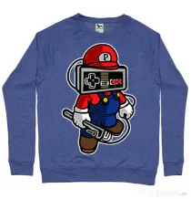 Bluza ADLER barbat Player head Albastru melanj