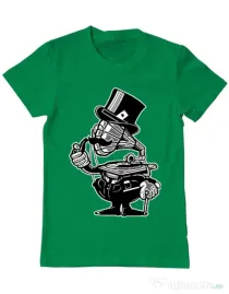 Tricou ADLER barbat Gramophone head Verde mediu