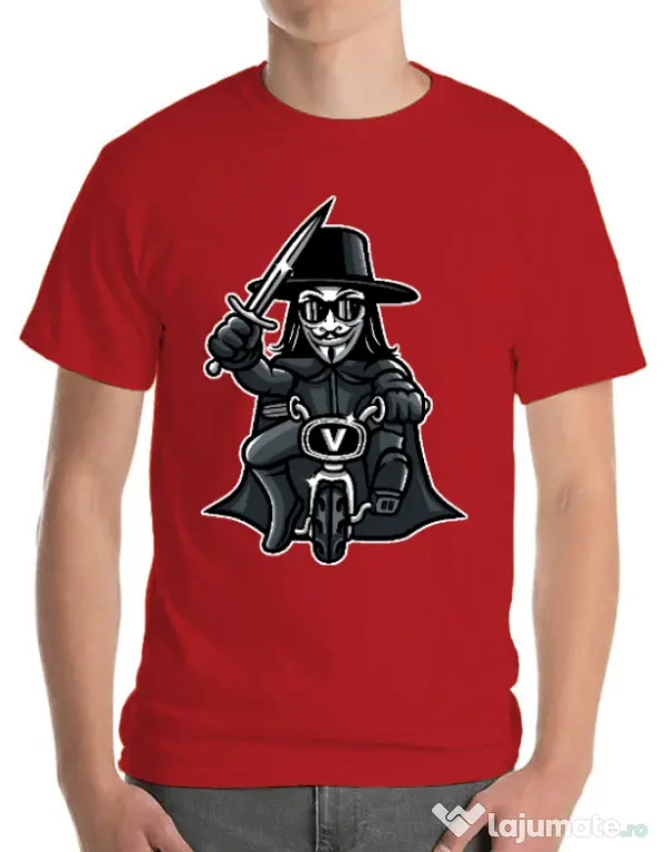 Tricou ADLER barbat Vendetta Biker Rosu