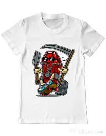 Tricou ADLER barbat Coffin Skater Alb