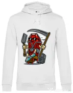 Hoodie barbat cu gluga Coffin Skater Alb