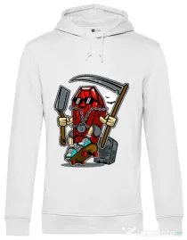 Hoodie barbat cu gluga Coffin Skater Alb