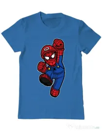Tricou ADLER barbat Spider Plumber Albastru azuriu