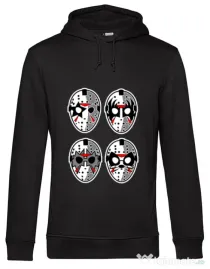 Hoodie barbat cu gluga Jason Rock Faces Negru