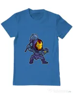 Tricou ADLER barbat Iron Skeletor Albastru azuriu