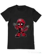 Tricou ADLER barbat Mario Deadpool Negru