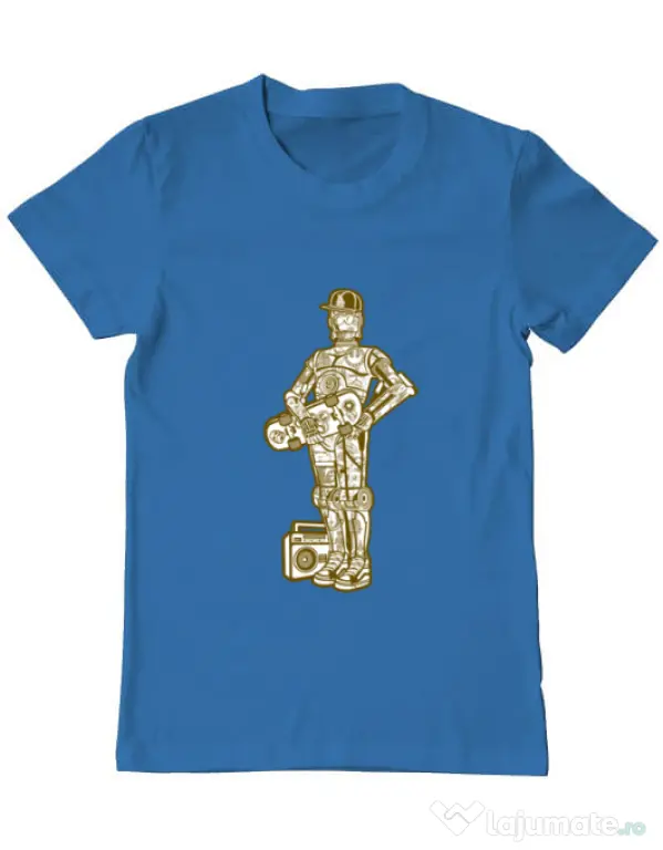 Tricou ADLER barbat Street C3PO Albastru azuriu