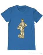Tricou ADLER barbat Street C3PO Albastru azuriu