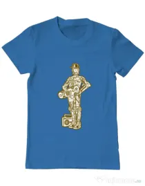 Tricou ADLER barbat Street C3PO Albastru azuriu