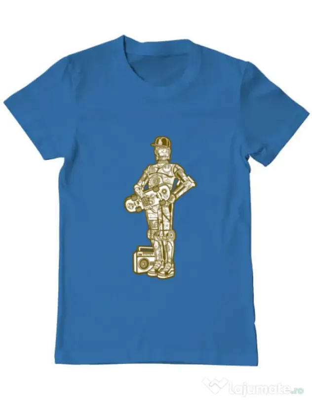 Tricou ADLER barbat Street C3PO Albastru azuriu