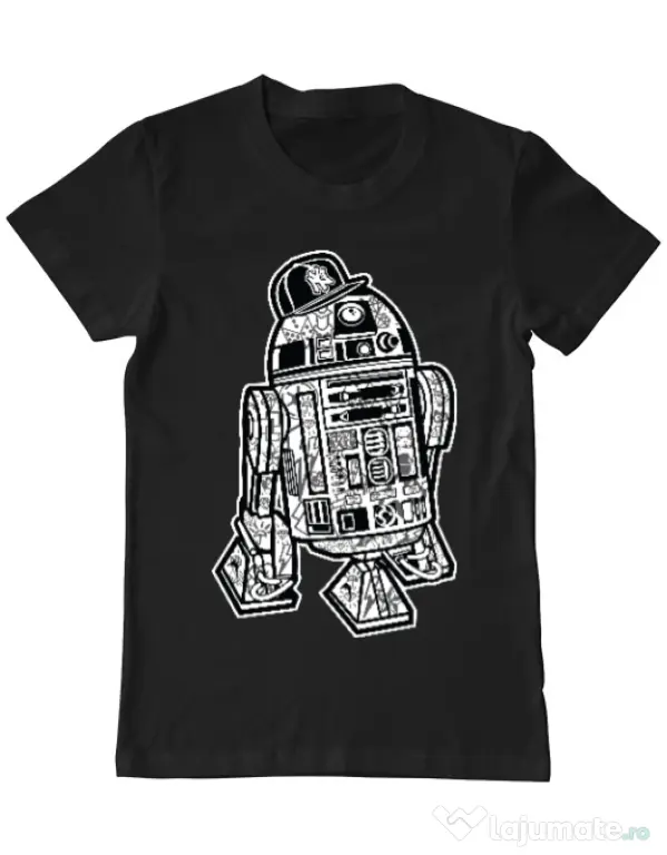 Tricou ADLER barbat Street R2D2 Negru