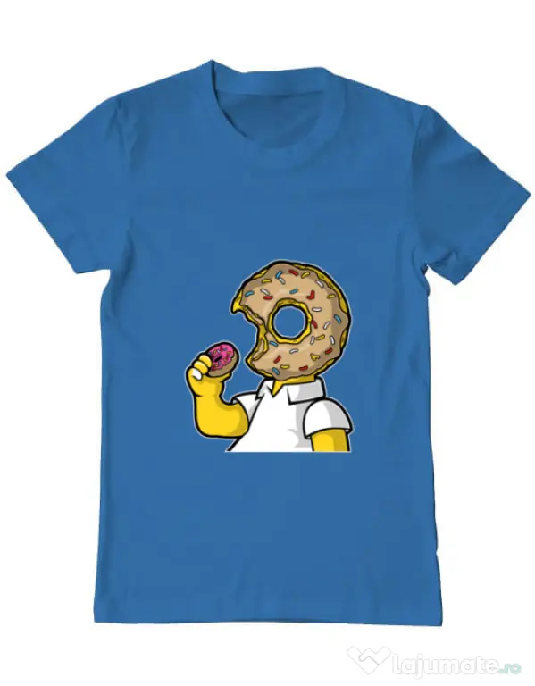 Tricou ADLER barbat I Like Donut Albastru azuriu